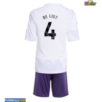 Manchester United Matthijs de Ligt #4 Auswärts Trikotsatz Kinder 2025-26 Kurzarm (+ Kurze Hosen)